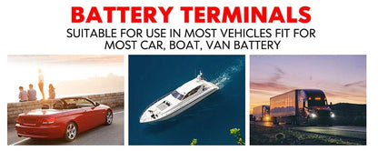 2 x Battery Terminals Positive Negative quick Release Terminals Wing (Style 6)