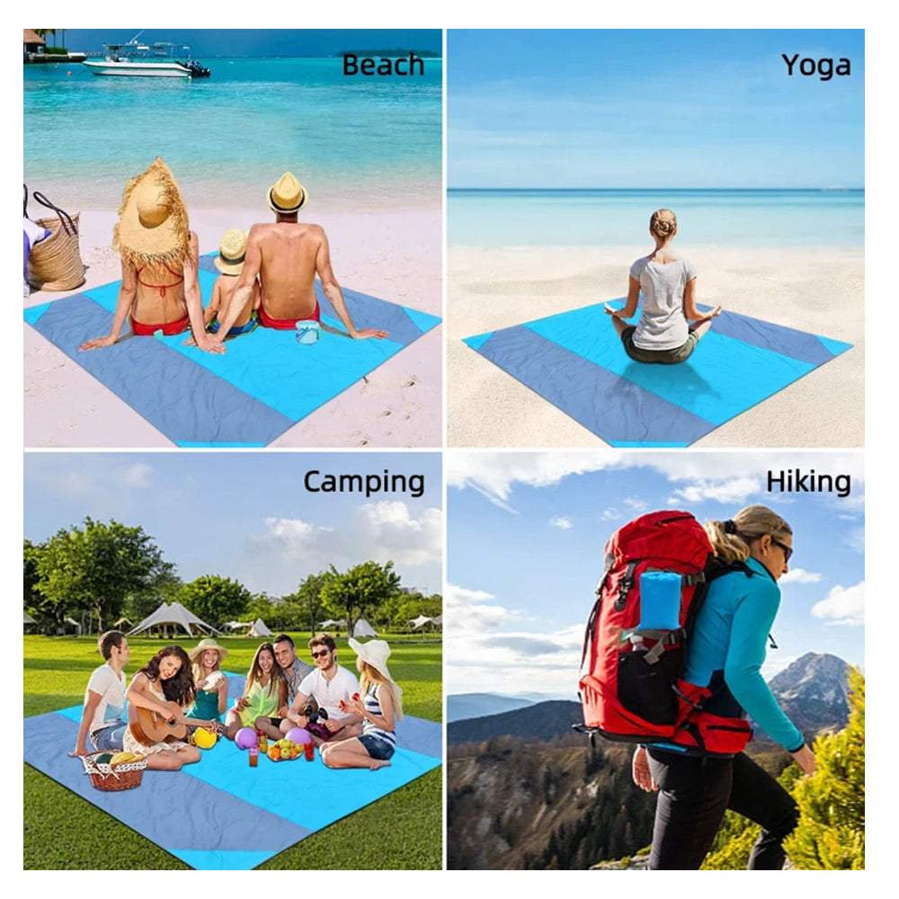 Pink 200x140CM Beach Blanket Camping Mat Blanket Waterproof Picnic Blanket