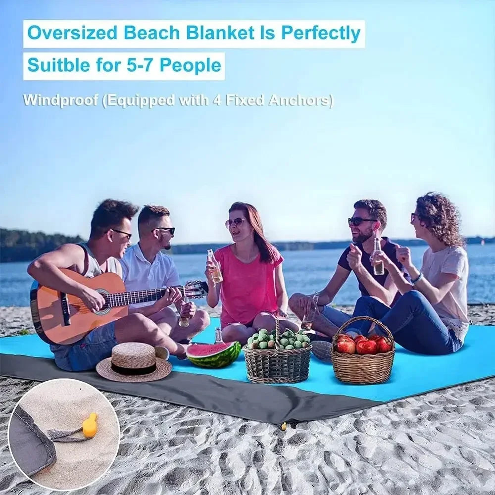 Pink 200x210CM Beach Blanket Camping Mat Blanket Waterproof Picnic Blanket