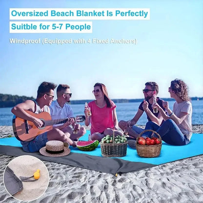 Pink 200x210CM Beach Blanket Camping Mat Blanket Waterproof Picnic Blanket