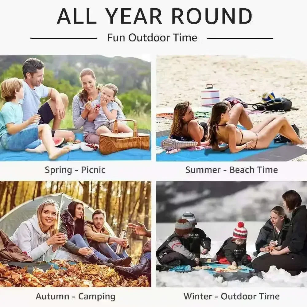 Pink 200x140CM Beach Blanket Camping Mat Blanket Waterproof Picnic Blanket
