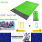 Green 200x140CM Beach Blanket  Camping Mat Blanket Waterproof Picnic Blanket