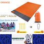Orange 200x140CM Beach Blanket Camping Mat Blanket Waterproof Picnic Blanket