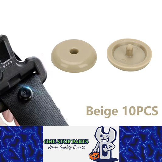 Beige Seatbelt Stopper Buckle Button Clip Automobile Seat Belt Limit Stop Clip