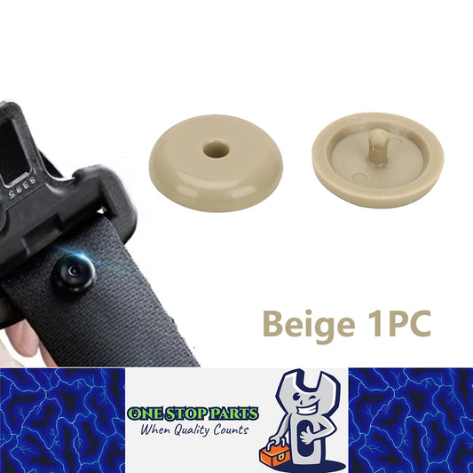 Beige Seatbelt Stopper Buckle Button Clip Automobile Seat Belt Limit Stop Clip