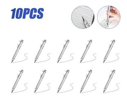10 x Multifunction Gel Ink Pen Vernier Caliper Ball Pen Stationery (10pcs Black)