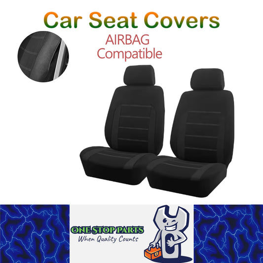 2 Seats Black Car Seat Covers Universal Size Fit For Most Car SUV Truck Van