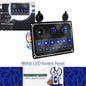 Metal 12V-24V 6 Gang LED Rocker Switch Panel with USB Port 12V Outlet Voltmeter