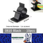 10 x Adjustable Cable Clips ID7.8-10.9mm Self-Adhesive Wire Clamps Cord Holders