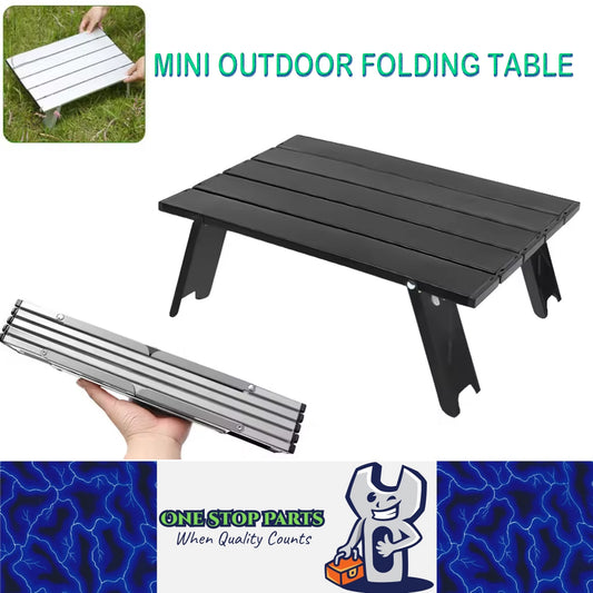 Mini Black Camping Table Ultralight Portable Aluminum Folding Outdoor Table