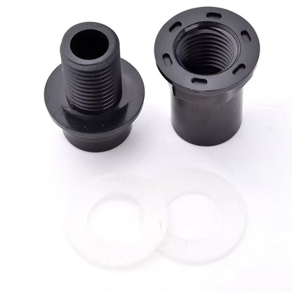 ID40mm Black PVC Aquarium Connector Fish Tank Drainage Straight Joint Pipe