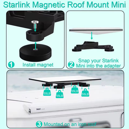 Starlink Mini Magnetic Mount Starlink Mini Car Roof Magnetic Mounting Bracket