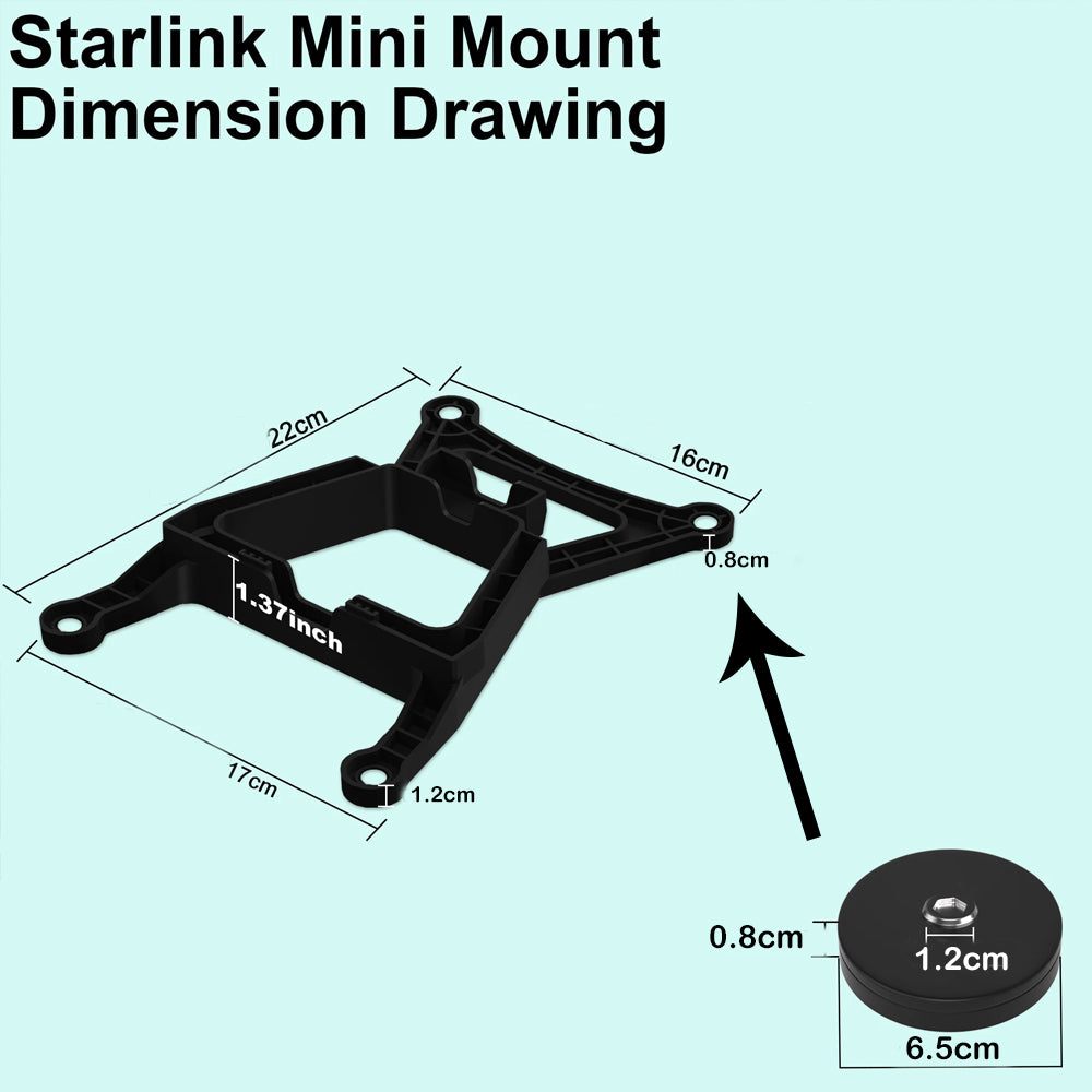 Starlink Mini Magnetic Mount Starlink Mini Car Roof Magnetic Mounting Bracket