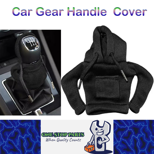 Black Hoodie Car Gear Shift Knob Cover Gearshift Handle Gear Lever Cover
