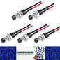 5 x Black Push Button Switches 7mm ON/OFF SPST Panel Mount Switches 20cm Wire