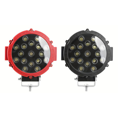 1 x Black Round LED Work Light 177mm 51W 12-24V 6000K Spot Beam LED Spotlight