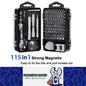 115 in 1 Screwdriver Set Magnetic Screw Bit Kit Multitool Repair Phone PC Tools
