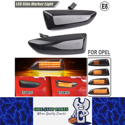 2 x Dynamic LED Side Marker Light Signal Lamp for Opel Astra J K Zafira Insignia
