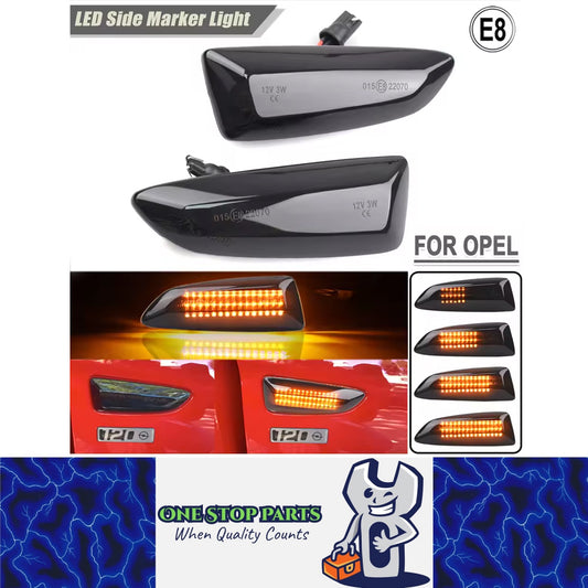 2 x Dynamic LED Side Marker Light Signal Lamp for Opel Astra J K Zafira Insignia