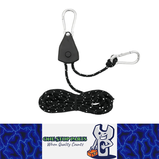 6 x Black Reflective Tent Rope Ratchet Tensioner Clip for Camping Awning Gear