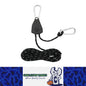 6 x Black Reflective Tent Rope Ratchet Tensioner Clip for Camping Awning Gear