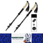 2pcs Black Ultralight Trekking Poles Folding Aluminum Walking Stick Hiking Canes