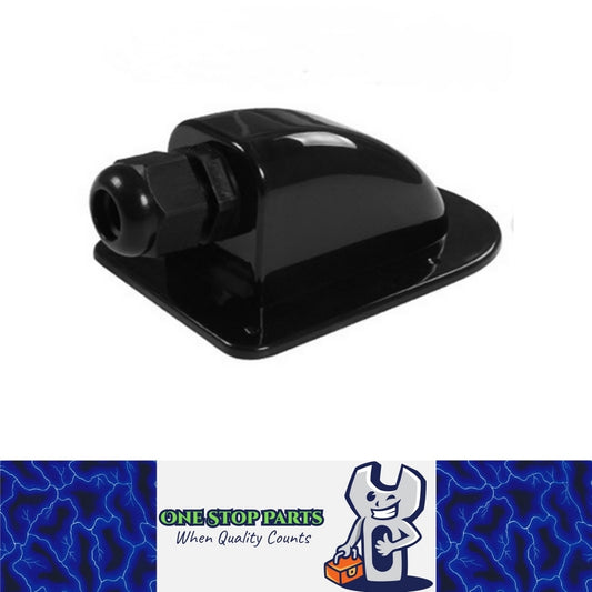 Black Waterproof Solar Panel Single Cable Entry Box Ideal for Roof of Caravan