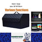 Black L PU Car Storage Box Trunk Organizer Collapsible Cargo Tool Storage Box
