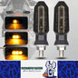 2 x Motorcycle LED Turn Signal Light 8mm Mini Amber Flashing Turn Signal Lamp