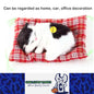 Black Sleeping Cat in Pet Pad Doll Toy Mini Kitten with Meows Sound Car Decor
