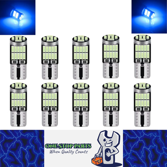 10 x T10 Ice Blue 26SMD 4014 Style Super Bright T10 LED Globes (10pcs)