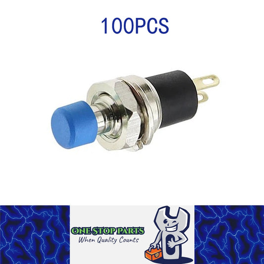 100 x Blue Push Button Switches 7mm ON/OFF Self Reset Panel Momentary Switches