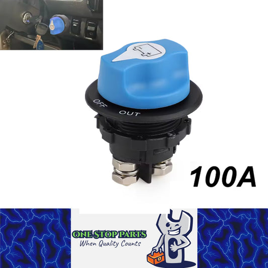 Blue 12V-24V 100Amp Heavy Duty Isolator Switch 35mm for Cars Boats 4wd 100 Amp