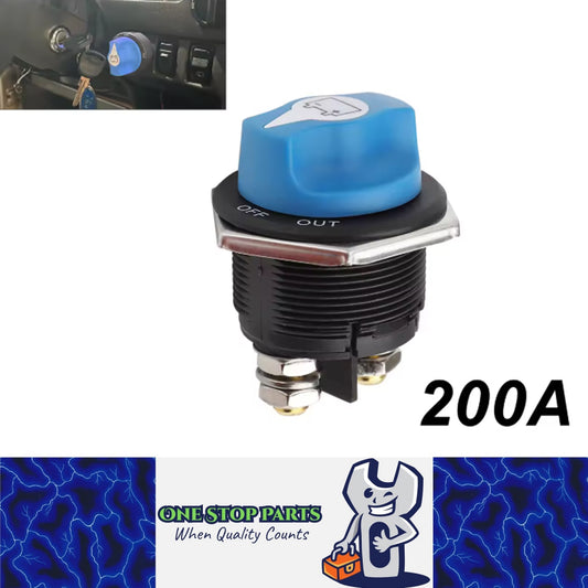 Blue 12V-24V 200Amp Heavy Duty Isolator Switch 35mm for Cars Boats 4wd Truck Car