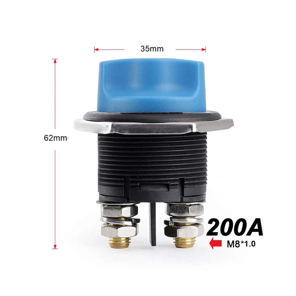 Blue 12V-24V 200Amp Heavy Duty Isolator Switch 35mm for Cars Boats 4wd Truck Car
