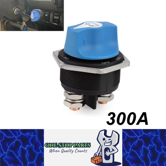 Blue 12V-24V 300Amp Heavy Duty Isolator Switch 45mm for Cars Boats 4wd Truck Car