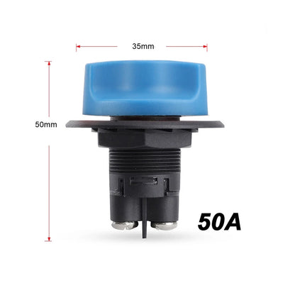 Blue 12V-24V 50Amp Heavy Duty Isolator Switch 35mm for Cars Boats 4wd 50 Amp