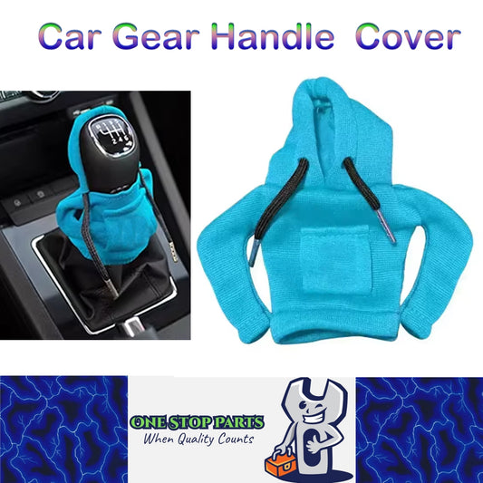 Blue Hoodie Car Gear Shift Knob Cover Gearshift Handle Gear Lever Cover