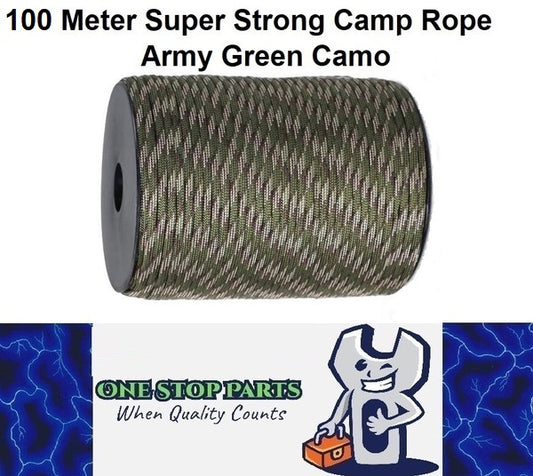 100m Army Green Camo 550lb Military 9 core Paracord Rope 4mm Outdoor Camp Rope