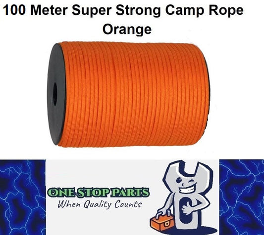 100m Orange 550lb Military 9 core Paracord Rope 4mm Outdoor Camping Rope