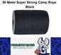 50m Black 550lb Military 9 core Paracord Rope 4mm Outdoor Camping Rope 50 Meters