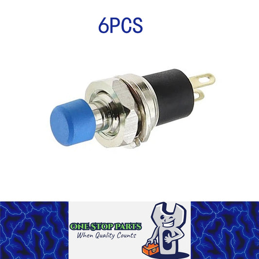 6 x Blue Push Button Switches 7mm ON/OFF Self Reset Panel Momentary Switches