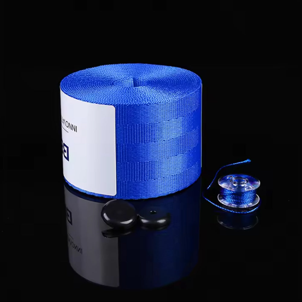 4x 3.6M Blue Strengthen Car Seat Belt Webbing Fabric Racing Car Safety Seat Belt