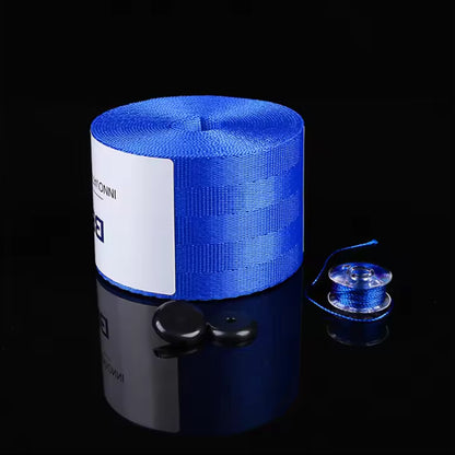 4x 3.6M Blue Strengthen Car Seat Belt Webbing Fabric Racing Car Safety Seat Belt