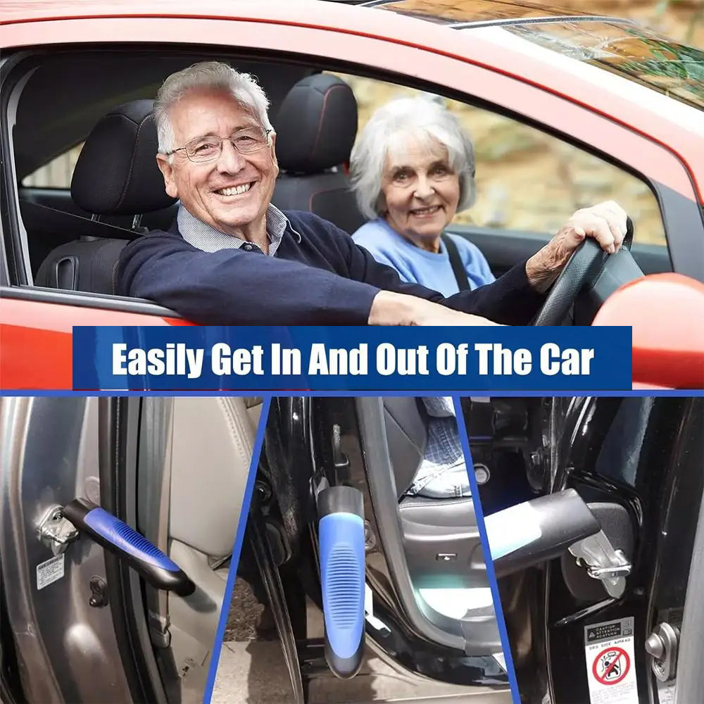 Blue Car Door Handle Cane Assist Grab Bar Mobility Aid for Elderly Children