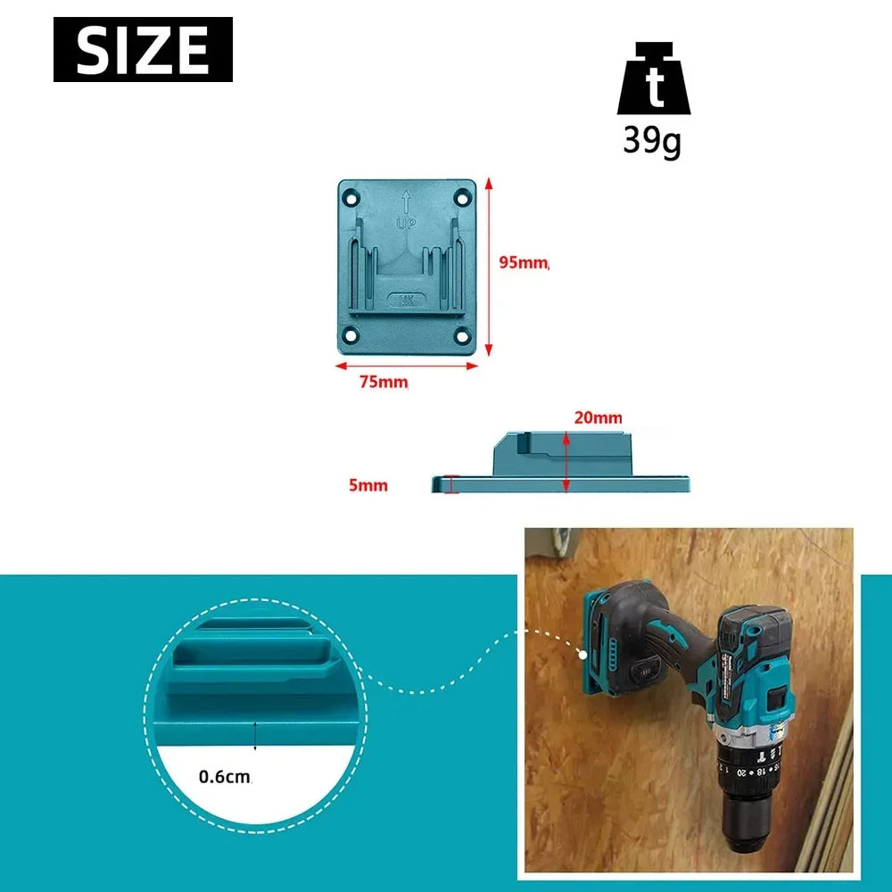 10 x Drill Tools Mount Holder for Makita 18V Power Tools Holder Dock Hanger