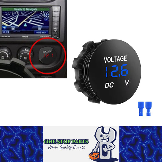 1 x Blue LED Digital Voltmeter 6V-30V Voltage Gauge Meter for Car Boat Marine