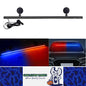 Blue/Red Flexible Car Strobe Light Windshield Suction Mount 83CM Beacon Lamp