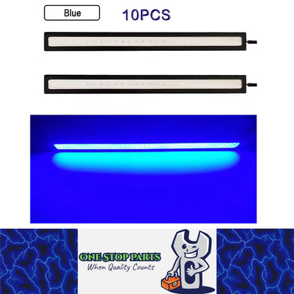 10 x 17CM Blue LED DRL Daytime Running Light Decorative Aluminum 12V Strip Lamp