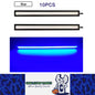 10 x 17CM Blue LED DRL Daytime Running Light Decorative Aluminum 12V Strip Lamp